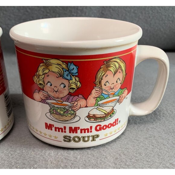 Vintage Campbells Soup Mugs Set Of 2 - Homestyle & Mm! Mm! Good! - Picture 2 of 8